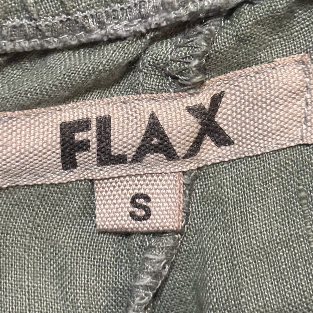 Flax Ankle Cropped Pants olive green size small - Picture 4 of 11